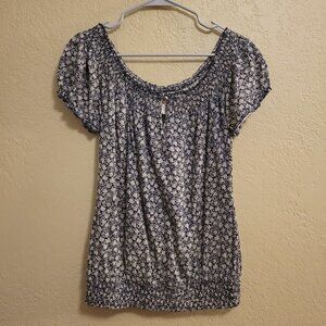Lucky Brand Floral Off Shoulder Top